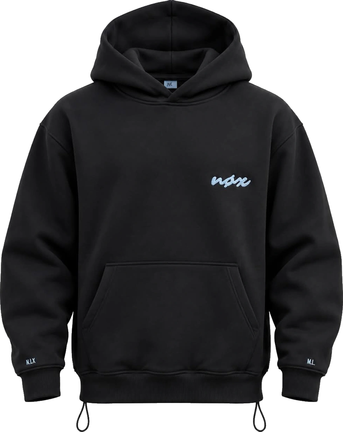 Czarna bluza nox, przód
